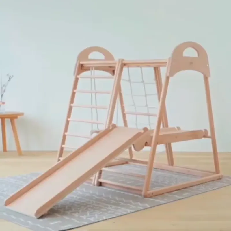 Kids Outdoor Furniture Set - مجموعة تسلق خشبية للأطفال من مونتيسوري،
